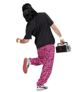 80er Jahre Pink Zebra Jogging Hose -Cosplay-Laden 80er jahre pink zebra jogging hose 80ies traingshose 80ies pink zebra baggy pants bad taste kostueme 36611 03