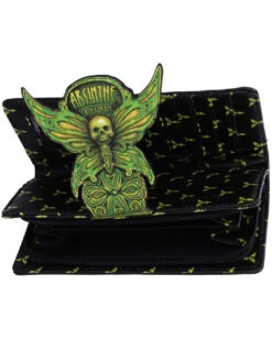 Absinthe - La Fee Verte Grüne Fee Geldbörse 11 Absinthe - La Fee Verte Grüne Fee Geldbörse -Cosplay-Laden absinthe la fee verte gruene fee geldboerse absinthe la fee verte green fairy embossed purse gothic geldbeutel 53937 5