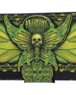Absinthe - La Fee Verte Grüne Fee Geldbörse 12 Absinthe - La Fee Verte Grüne Fee Geldbörse -Cosplay-Laden absinthe la fee verte gruene fee geldboerse absinthe la fee verte green fairy embossed purse gothic geldbeutel 53937 6