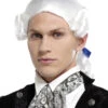 Barock Herrenperücke Mit Zopf Weiß