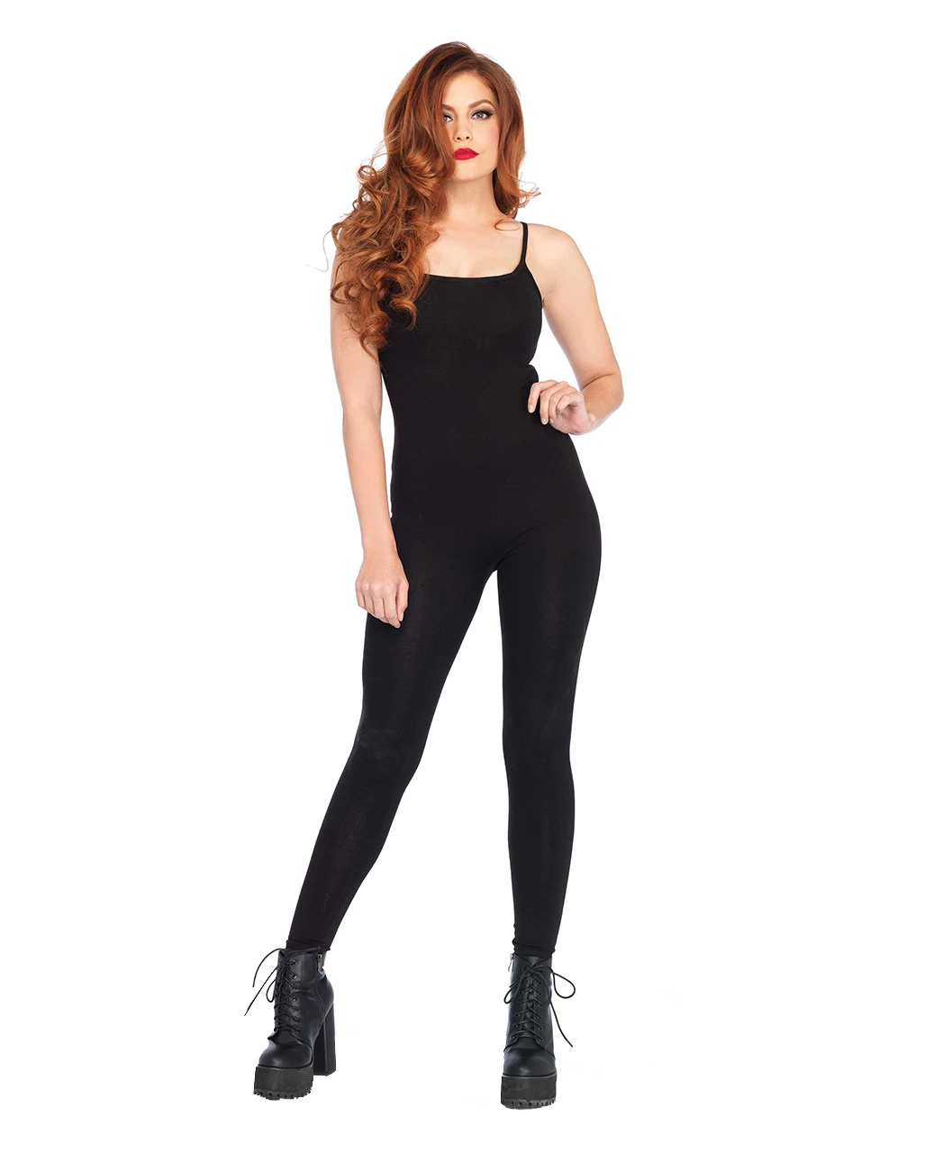 Basic Catsuit Schwarz Mit Dünnen Trägern 1 Basic Catsuit Schwarz Mit Dünnen Trägern