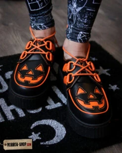Jack O'lantern Trick Or Treat Creepers Schuhe Schwarz -Cosplay-Laden black orange