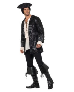 Buccaneer Piraten Kostüm-Jacke Schwarz -Cosplay-Laden buccaneer piraten kostuem jacke schwarz seeraeuber kostuem zubehoer piratenjacke fasching 35794 3