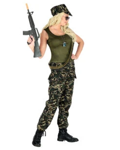 Camouflage Soldatin Kostüm 3-tlg -Cosplay-Laden camouflage soldatin kostuem camouflage soldier costume berufsuniform armee kostuem 54318 03
