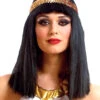 Cleopatra Perücke Mit Pailletten-Stirnband