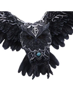 Dark Feather Owl Wandbild 55cm -Cosplay-Laden dark feather owl wandbild schwarze feder eule wandrelief gothic deko 53689 05