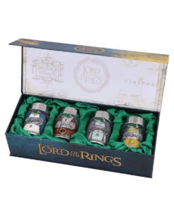 Der Herr Der Ringe Hobbit Shot Gläser 4 St. -Cosplay-Laden der herr der ringe hobbit shot glaeser 4 st lord of the rings hobbit shot glass set frodo samwise merry pippin schnapsglas 53121 06