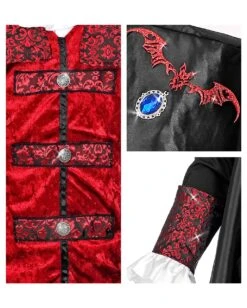 Edler Vampir Lord Kostüm -Cosplay-Laden edler vampir lord kostuem vampire lord halloween costume halloween kostuem fuer herren 53455 4