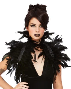 Bolero Aus Schwarzen Federn