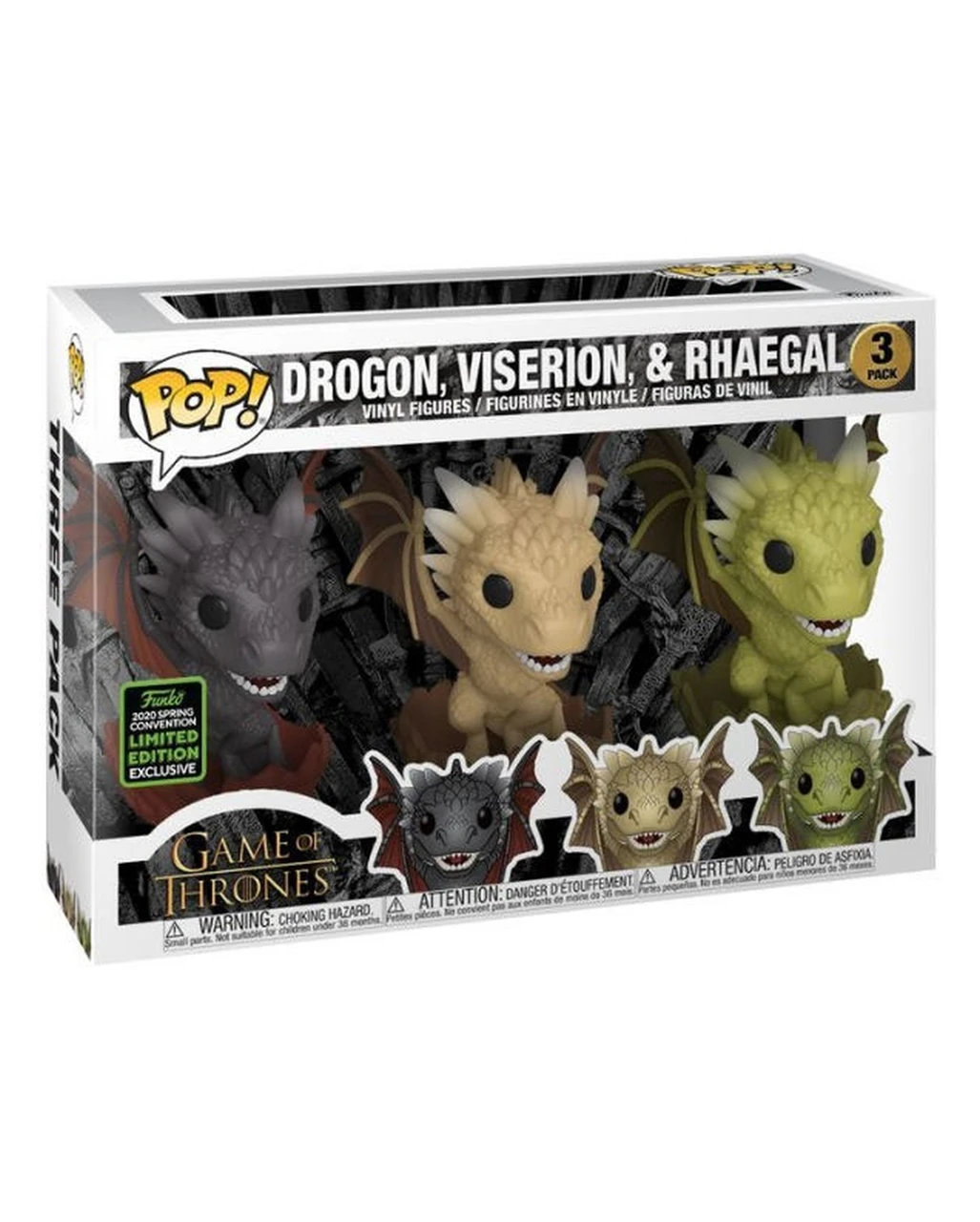 Drogon, Viserion & Rhaegal GOT Funko Pop! 3er Set 1 Drogon, Viserion & Rhaegal GOT Funko Pop! 3er Set