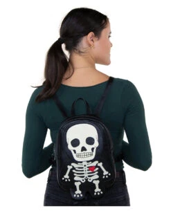 Glow In The Dark Skelett Rucksack -Cosplay-Laden glow in the dark skelett rucksack skeleton backpack halloween kostuem zubehoer 54520 5