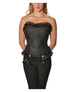 Gothic Corsage Mit Totenköpfen