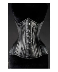 Kunstleder Gothic Vollbrustkorsett Schwarz