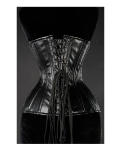 Kunstleder Gothic Vollbrustkorsett Schwarz -Cosplay-Laden gothic kunstleder vollbrustkorsett schwarz black faux leather corset korsagen und gothic fashion 39404 3