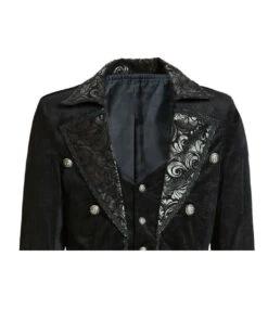 Gothic Vampir Piratenmantel -Cosplay-Laden gothic vampir piraten mantel gothic samtmantel schwarzer herrenmantel 54312 07