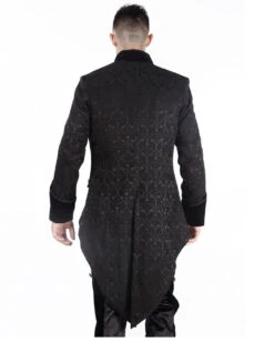 Gothic Herren Brokat Gehrock Schwarz -Cosplay-Laden gothic herren gehrock schwarz gothic brokat mantel gothic fashion 660703 04