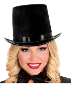 Großer Schwarzer Zylinder -Cosplay-Laden grosser schwarzer zylinder big black top hat halloween zylinder faschings zylinder 20er jahre zylinder 54521 03
