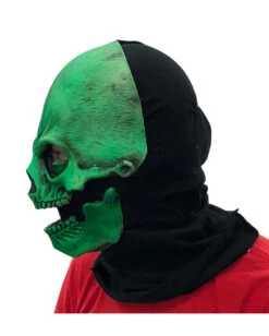 Grüne Totenkopf Maske UV Aktiv -Cosplay-Laden gruene totenkopfmaske uv aktiv gruene totenschaedel maske schwarzlicht aktiv 37370 004