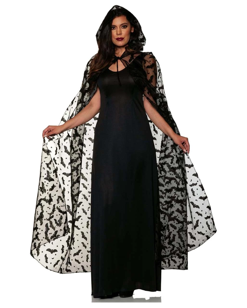 Halloween Umhang Mit Fledermaus Motiv 1 Halloween Umhang Mit Fledermaus Motiv