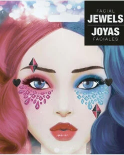 Harlekin Superheldin Make-Up Aufkleber -Cosplay-Laden harlekin superheldin make up aufkleber harlequin superheroine make up sticker weiblicher boesewicht schminke 53179 3