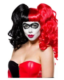 Harlequin Perücke Mit Zopfklammern