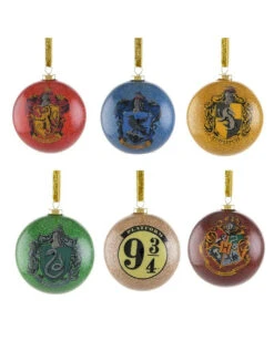 Harry Potter Glitzer Weihnachtskugeln 6er-Set