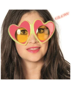 Herz Brille Glow In The Dark