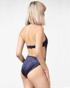 KILLSTAR Barbarella Neckholder Body -Cosplay-Laden killstar barbarella halter bodysuit plum killstar gothic body leo print bodysuit gothic fashion 53475