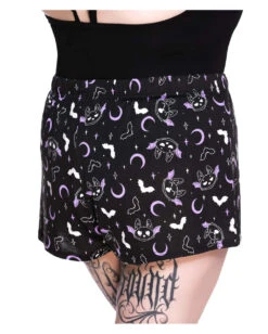 KILLSTAR Batty Shorts Schlafhose -Cosplay-Laden killstar batty shorts schlafhose batty shorts sleepwear gothic bekleidung gothic accessoire 50875 04