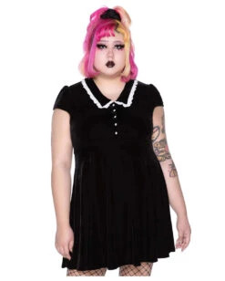 KILLSTAR Every Mourning Kragenkleid -Cosplay-Laden killstar every mourning kragenkleid killstar every mourning collar dress gothic mode gothic fashion 51395 04
