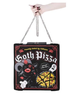 KILLSTAR Goth Pizza Handtasche -Cosplay-Laden killstar goth pizza handtasche killstar goth pizza handbag gothic accessoire gothic handtasche 51897 03