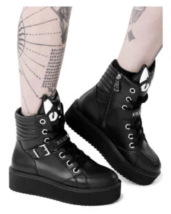 KILLSTAR Keiko Kitty High Top Sneaker -Cosplay-Laden killstar keiko kitty high top sneaker gothic fashion und accessoires online kaufen 51605 3