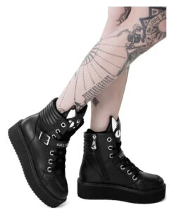 KILLSTAR Keiko Kitty High Top Sneaker -Cosplay-Laden killstar keiko kitty high top sneaker gothic fashion und accessoires online kaufen 51605 5