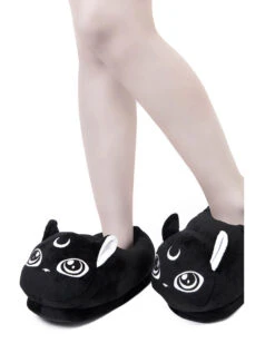 KILLSTAR Meowgical Hausschuhe -Cosplay-Laden killstar meowgical hausschuhe killstar meowgical slippers gothic homeware 51375 03