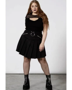 KILLSTAR No Lip Falten Rock -Cosplay-Laden killstar no lip falten rock killstar no lip pleated skirt gohtic kleider und roecke gotik mode 52291 3