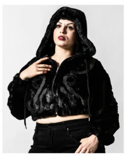 KILLSTAR Starchild Kunstfell Bomber Jacke