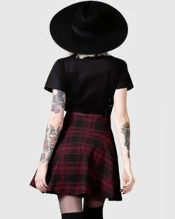 KILLTAR Study Hell Suspender Skirt Rot -Cosplay-Laden killstar study hell suspender skirt rot killstar mode gothic rock gothic bekleidung gothic mode gothic fashion gothic accessoires und geschenkartikel 54043 1