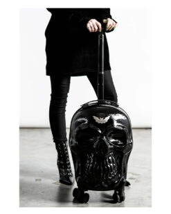 KILLSTAR Totenkopf Reisekoffer -Cosplay-Laden killstar totenkopf reisekoffer killstar tomb travel suitcase gothic accessoire gothic homeware 51919 03