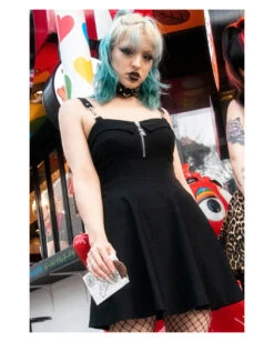 KILLSTAR Wide Skater Dress -Cosplay-Laden killstar wide skater dress killstar gothic mode gothic kleid 51031 03