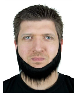 Schwarzer Backen-Kinn-Bart