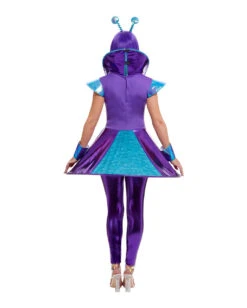 Lila Metallic Alien Damenkostüm -Cosplay-Laden lila space alien damenkostuem space alien faschings kostuem alien costume for ladies 37297 3