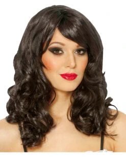 Lockenperücke Eve Schwarz