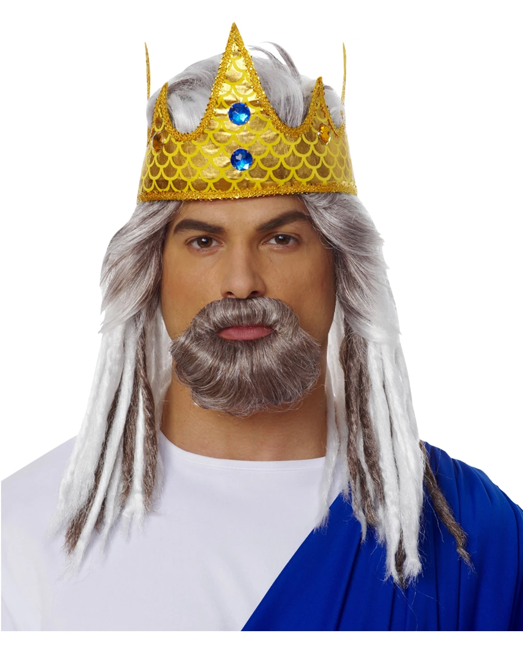 Meereskönig Perücke Mit Bart 2 Meereskönig Perücke Mit Bart – Bild 2