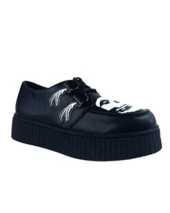 Misfits Skull Black Creepers Schuhe -Cosplay-Laden misfits skull schuhe halloween schuhe gothic schuhe halloween accessoire gothic accessoire gothic styled 52814 1