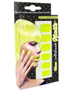 Neon Airbrush Fingernägel Neon Gelb -Cosplay-Laden neon airbrush fingernaegel neon gelb neon fingernails neon yellow falsche fingernaegel 36696 03 2