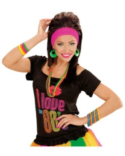 4 Neonfarbene Perlenketten 5 4 Neonfarbene Perlenketten -Cosplay-Laden neonfarbene perlenketten halsketten set im 80er jahre stil modeschmuck 23713 3