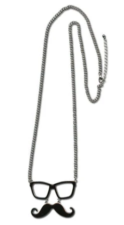 Kette Mit Brille Und Mustache