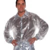 Pailletten Hemd Silber