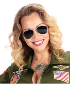 Polizei / Pilotenbrille -Cosplay-Laden pilotenbrille polizeibrille spiegelbrille flieger brille aviator brille kostuem brille 17211 002