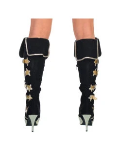 Piraten Stiefel Schwarz-gold -Cosplay-Laden piraten stiefel schwarz gold musketier kostuemschuhe pirate costume boots 35687 3